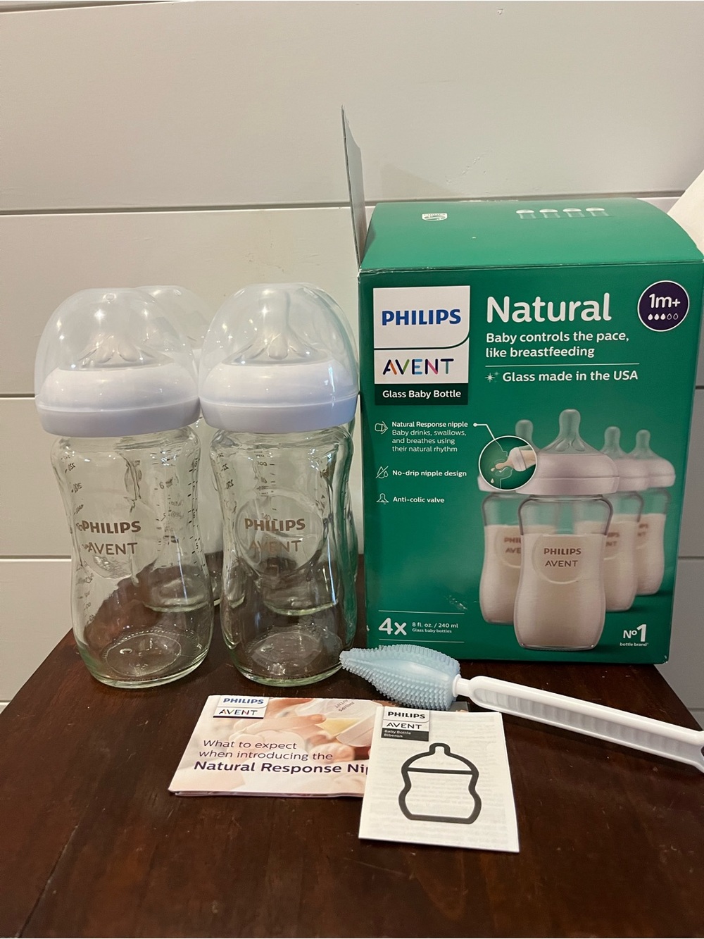 Phillips Avent Natural Glass Baby Bottle 4 pack